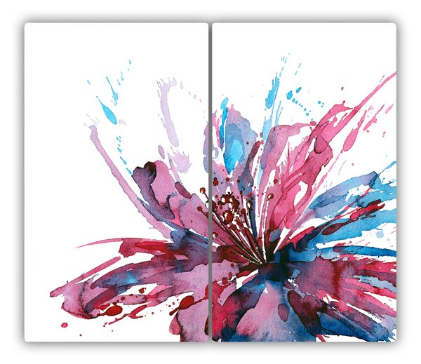 Tagliere in vetro Fiore astratto 60x52 cm