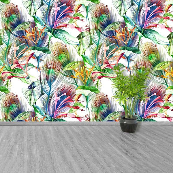 Carta da parati Fiori tropicali 104x70 cm