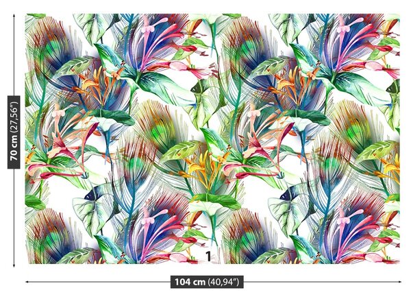 Carta da parati Fiori tropicali 104x70 cm