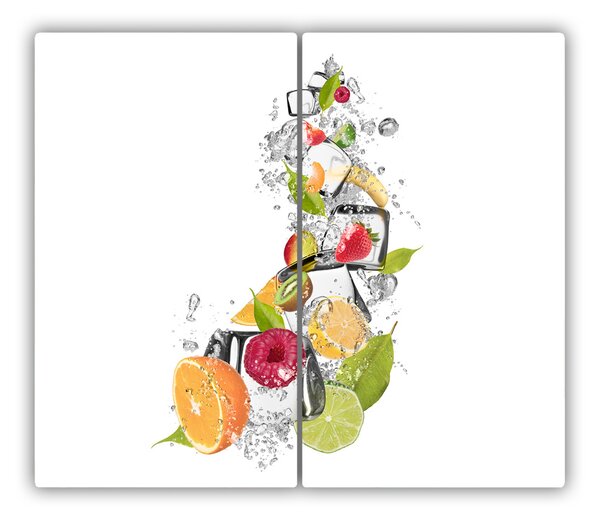 Tagliere in vetro Frutta ghiacciata 60x52 cm