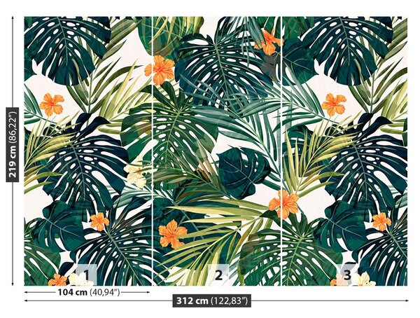 Carta da parati Pattern hawaiano 104x70 cm