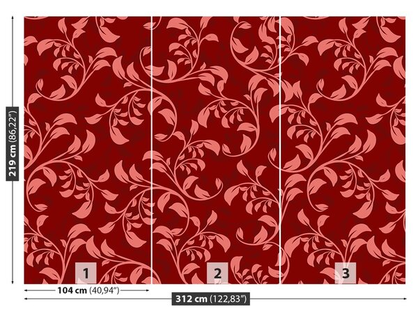 Carta da parati Barocco fiorito 104x70 cm