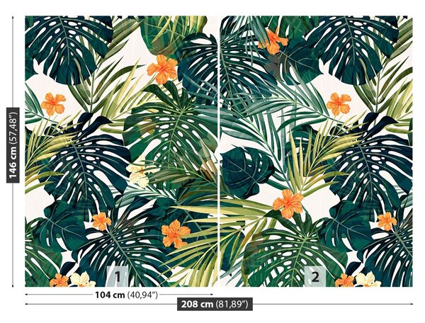 Carta da parati Pattern hawaiano 104x70 cm