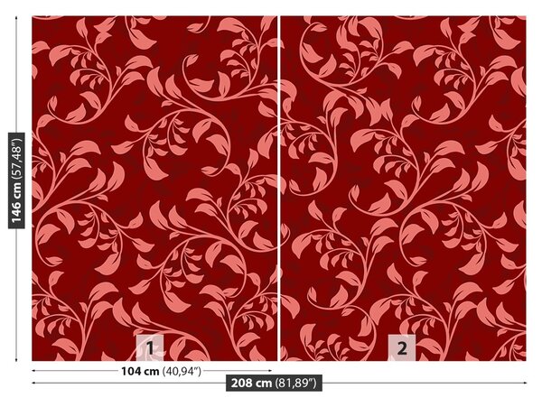 Carta da parati Barocco fiorito 104x70 cm