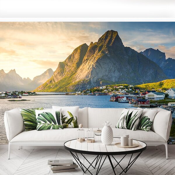 Carta da parati Norvegia fiordo 104x70 cm