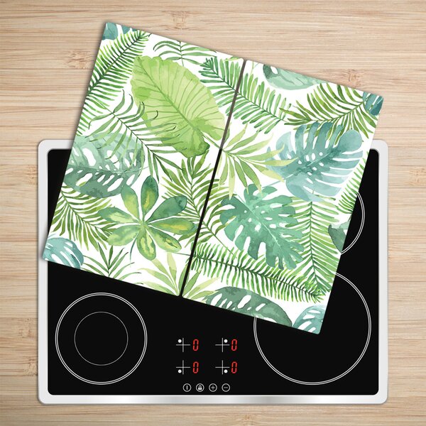 Tagliere in vetro Foglie tropicali 60x52 cm