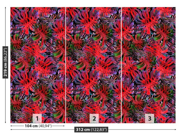 Carta da parati Monstera Hole 104x70 cm