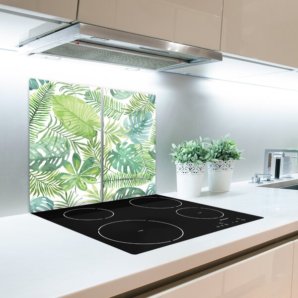 Tagliere in vetro Foglie tropicali 60x52 cm