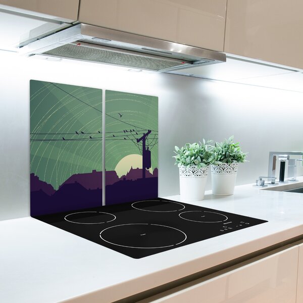 Tagliere in vetro Birds City 60x52 cm