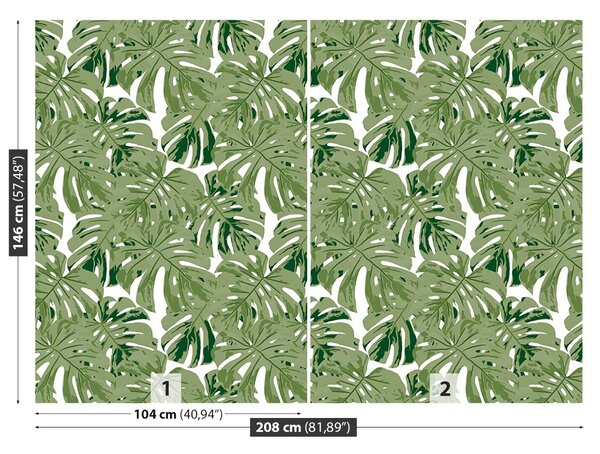 Carta da parati Foglie tropicali 104x70 cm