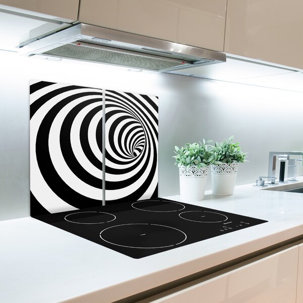 Tagliere in vetro Spirale a strisce 60x52 cm