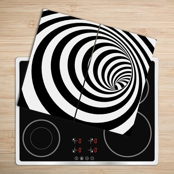 Tagliere in vetro Spirale a strisce 60x52 cm
