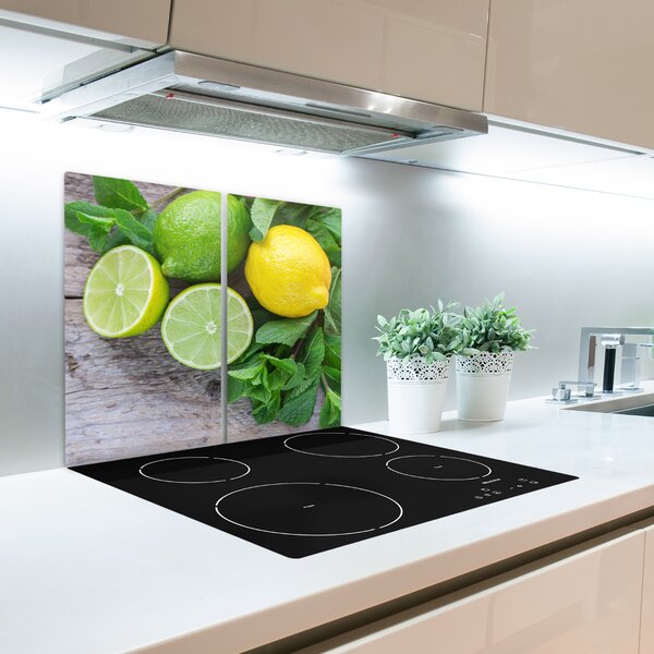 Tagliere in vetro temperato Lime e limone 60x52 cm