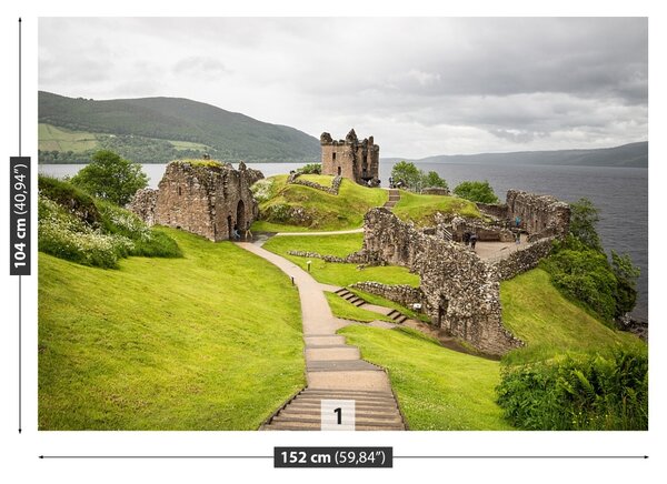 Carta da parati Loch Ness Castello 104x70 cm