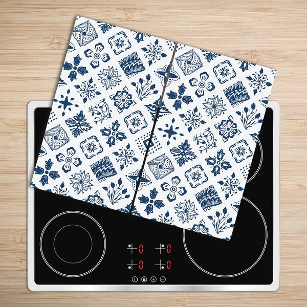 Tagliere in vetro Pattern floreale 60x52 cm