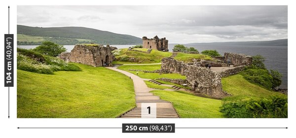 Carta da parati Loch Ness Castello 104x70 cm