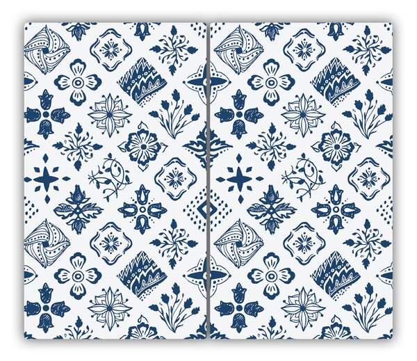 Tagliere in vetro Pattern floreale 60x52 cm