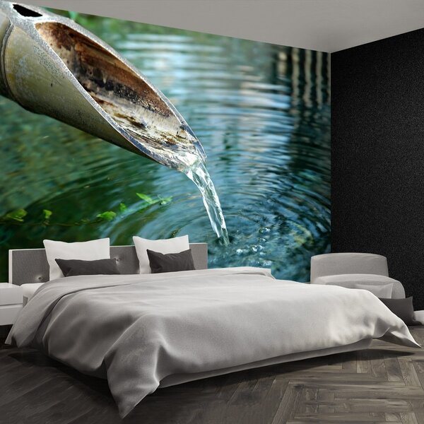 Carta da parati Fontana di bambù 104x70 cm