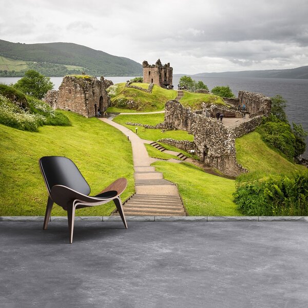 Carta da parati Loch Ness Castello 104x70 cm