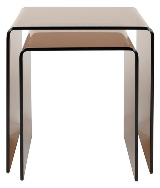 Set di tavolini in vetro 2 pz 40x45 cm Vetro – Dutchbone