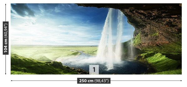 Carta da parati Cascata dell'islanda 104x70 cm