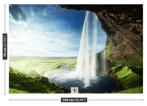 Carta da parati Cascata dell'islanda 104x70 cm