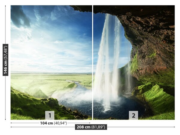 Carta da parati Cascata dell'islanda 104x70 cm