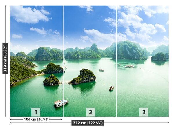 Carta da parati Baia in Vietnam 104x70 cm