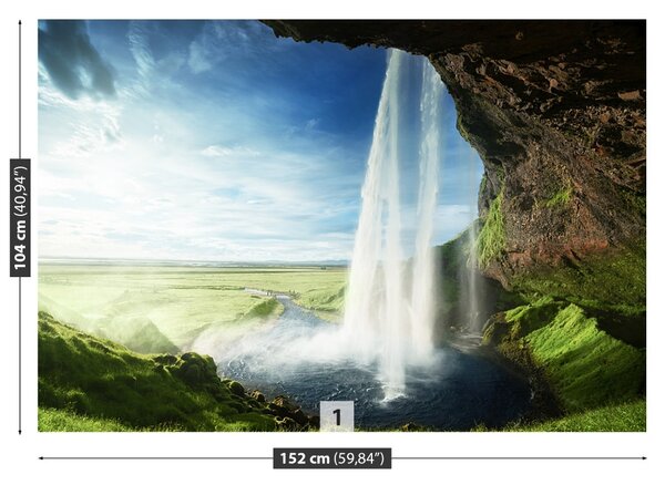 Carta da parati Cascata dell'islanda 104x70 cm