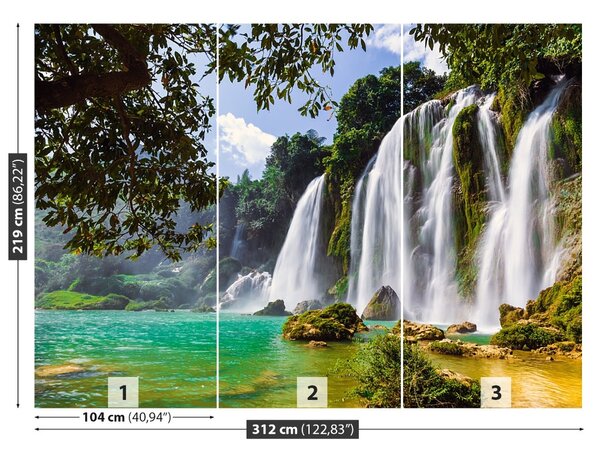 Carta da parati Bangioc Waterfall 104x70 cm