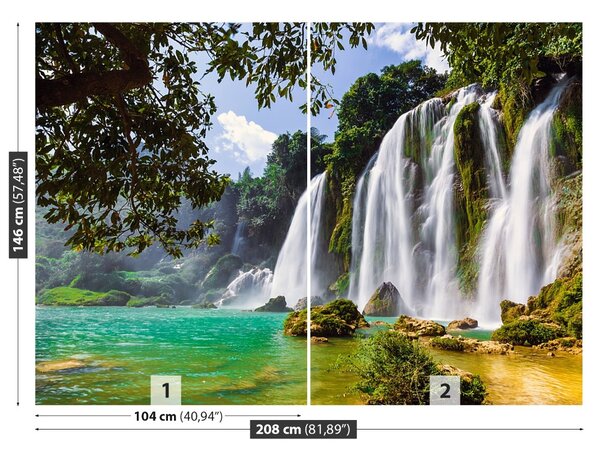 Carta da parati Bangioc Waterfall 104x70 cm