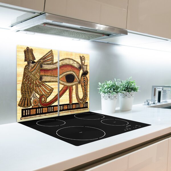 Tagliere in vetro temperato Papiro egiziano Eye 60x52 cm