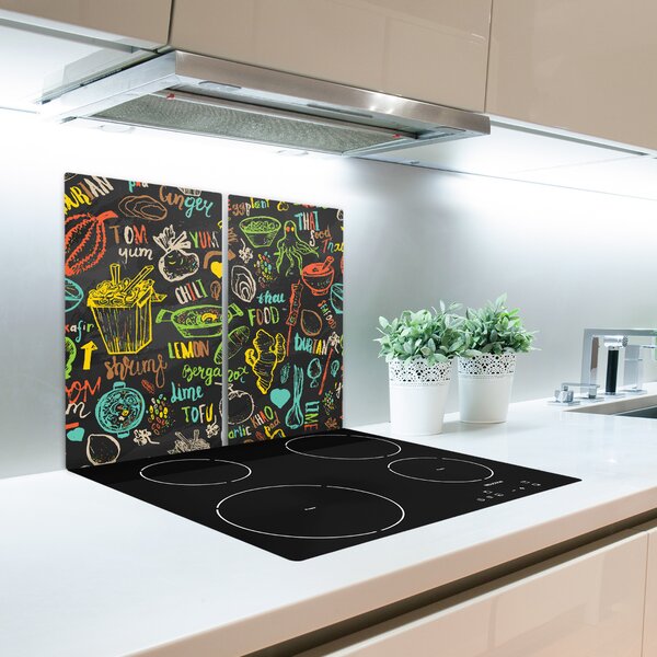Tagliere in vetro Cibo thailandese 60x52 cm