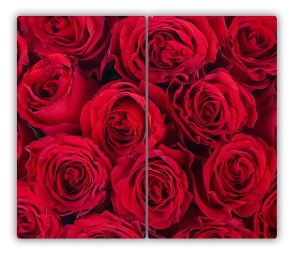Tagliere in vetro temperato Rose 60x52 cm