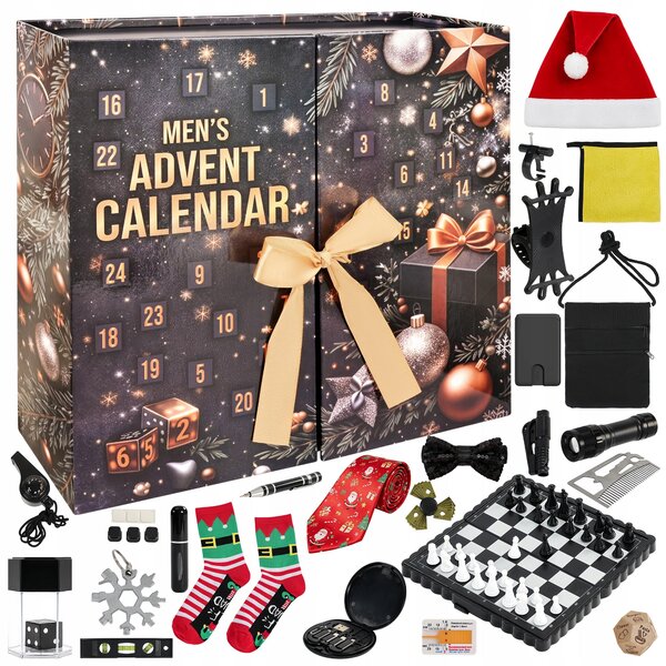 Calendario dell'Avvento esclusivo, gadget per uomo, set regalo, gadget, Natale, ragazzi, Avvento, periodo dell'Avvento, periodo natalizio, attesa, regalo dell'Avvento