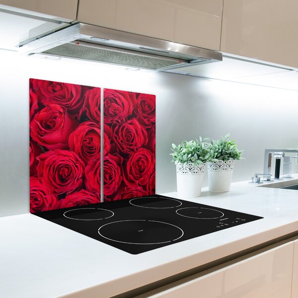 Tagliere in vetro temperato Rose 60x52 cm
