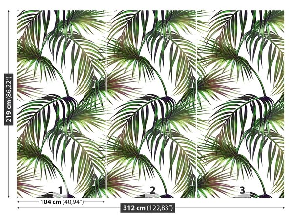Carta da parati Foglie tropicali 104x70 cm