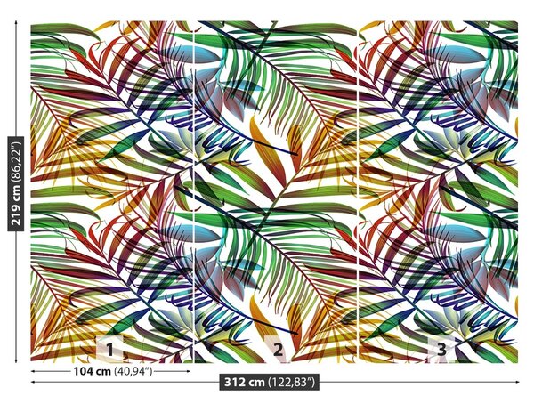 Carta da parati Foglie di palma 104x70 cm