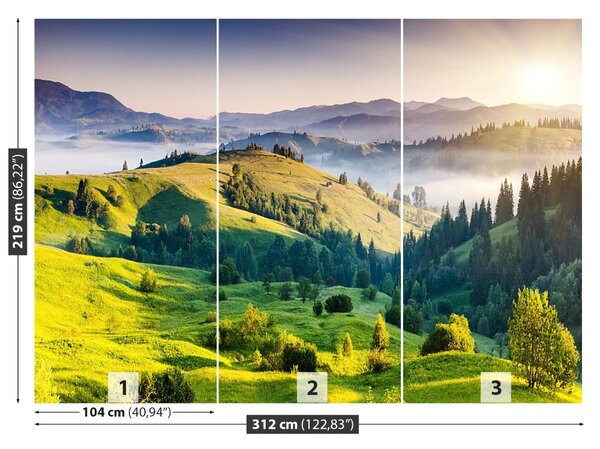Carta da parati Tramonto della montagna 104x70 cm