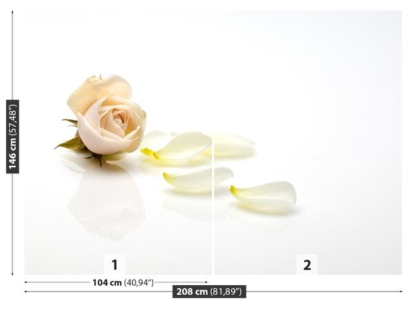 Carta da parati Rosa Rosa 104x70 cm