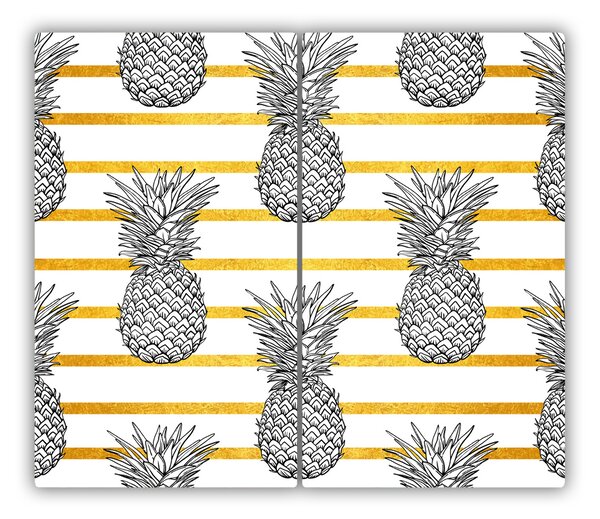 Tagliere in vetro Strisce di ananas 60x52 cm