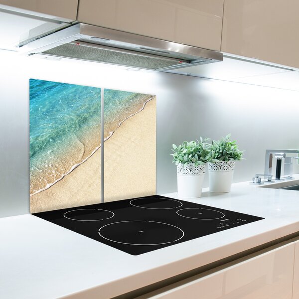 Tagliere in vetro Onda di spiaggia 60x52 cm