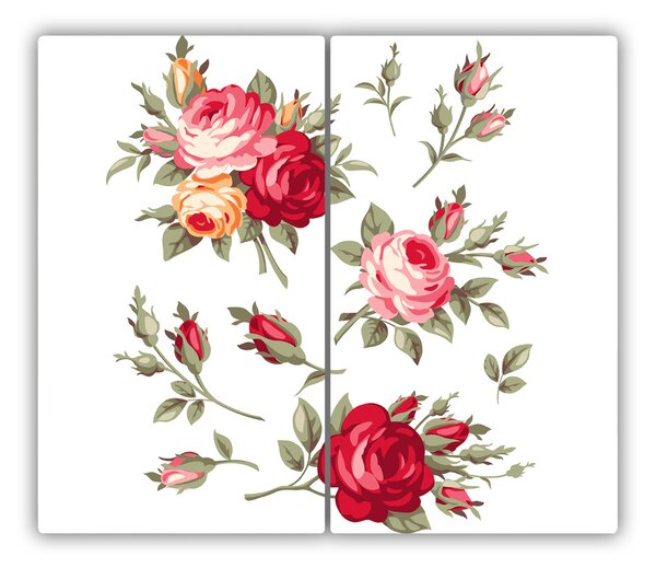 Tagliere in vetro Rose 60x52 cm