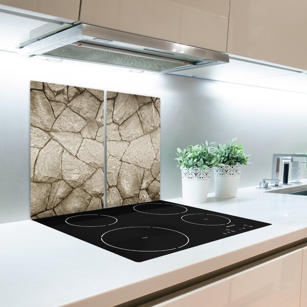 Tagliere in vetro temperato Muro di pietra 60x52 cm