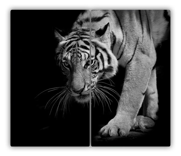 Tagliere in vetro Tigre 60x52 cm
