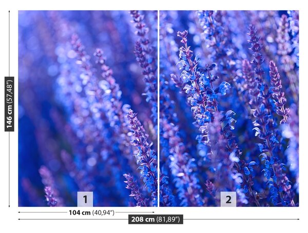Carta da parati Fiori di lavanda 104x70 cm