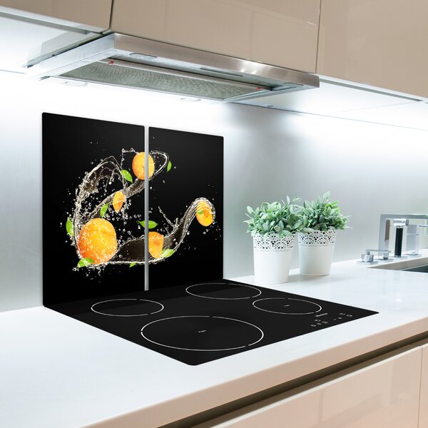 Tagliere in vetro Albicocche e acqua 60x52 cm