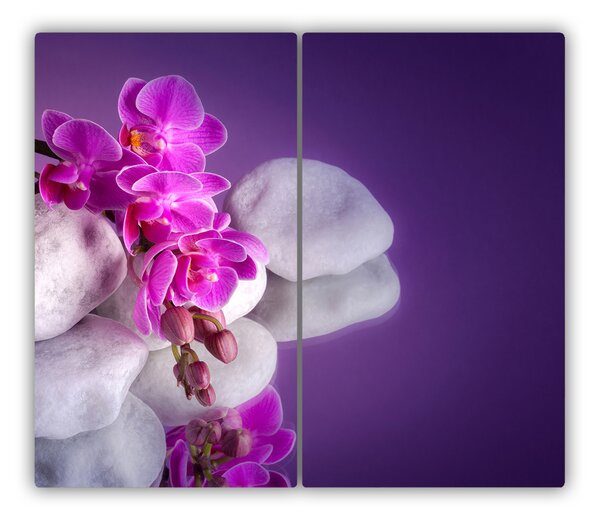 Tagliere in vetro temperato Orchidea 60x52 cm