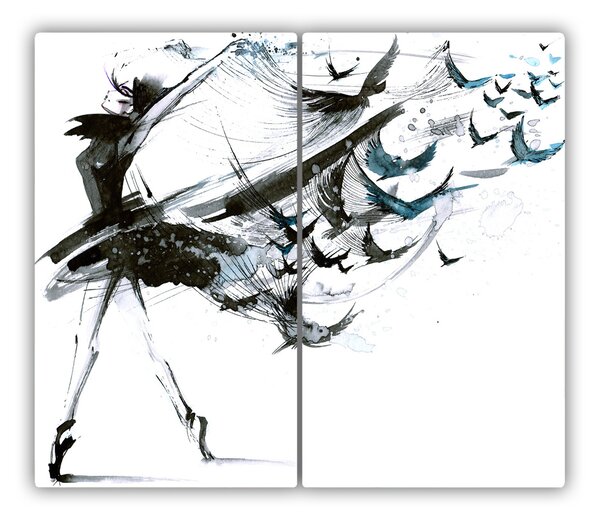 Tagliere in vetro Ballerina 60x52 cm