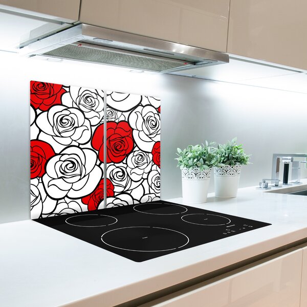 Tagliere in vetro Rose 60x52 cm
